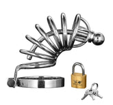 Asylum 6 Ring Locking Chastity Cage Male Chastity